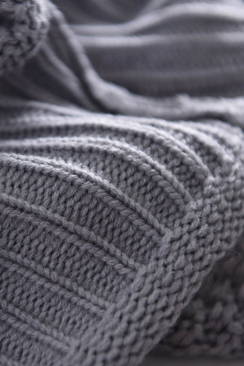 Oversized Chunky Batwing Long Sleeve Turtleneck Sweater